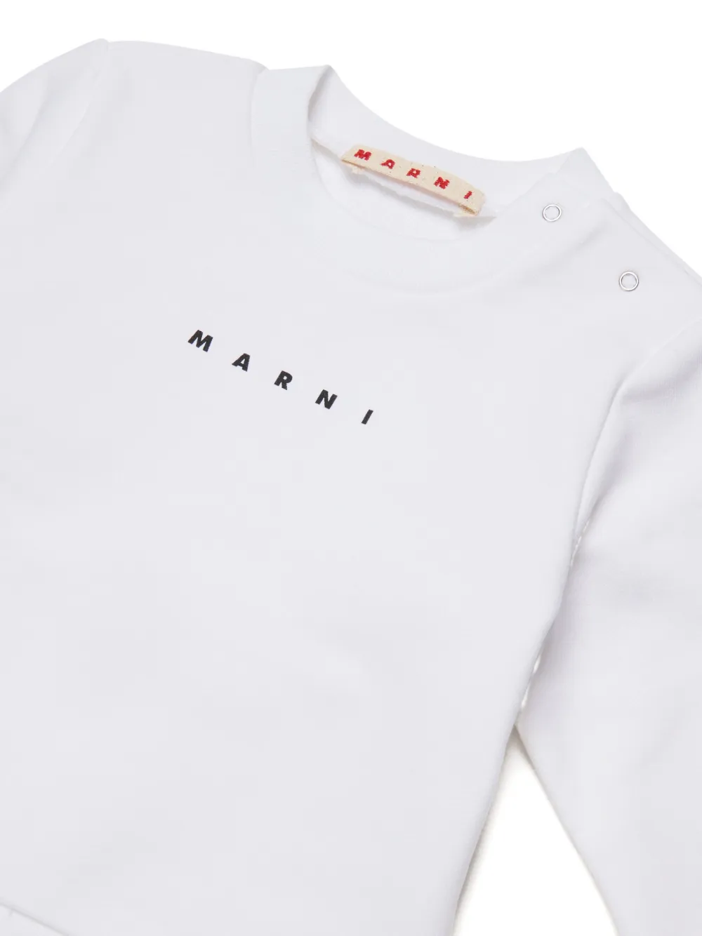 Свитшот с круглым вырезом Marni Kids, белый — фото 3