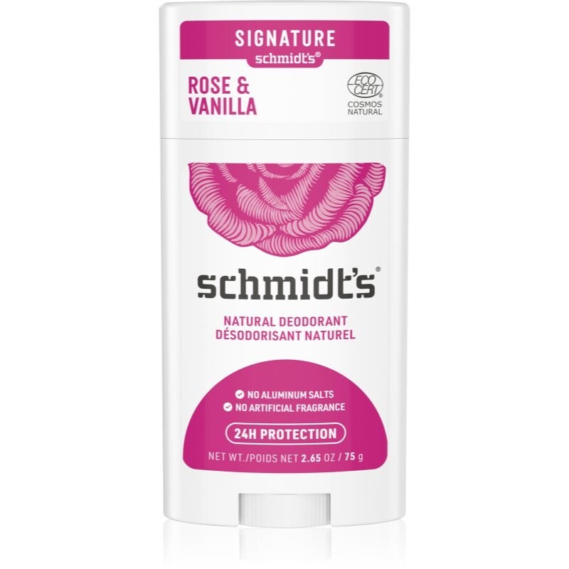 

Дезодорант-стик Schmidt's Rose + Vanilla без солей алюминия 75 г