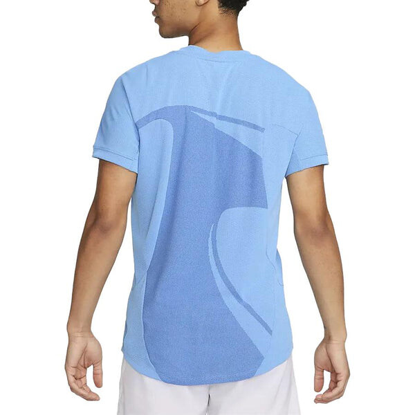 Футболка Nike Dri-Fit RAFA Short-sleeve Tennis T-Shirts 'Blue', синий — фото 4