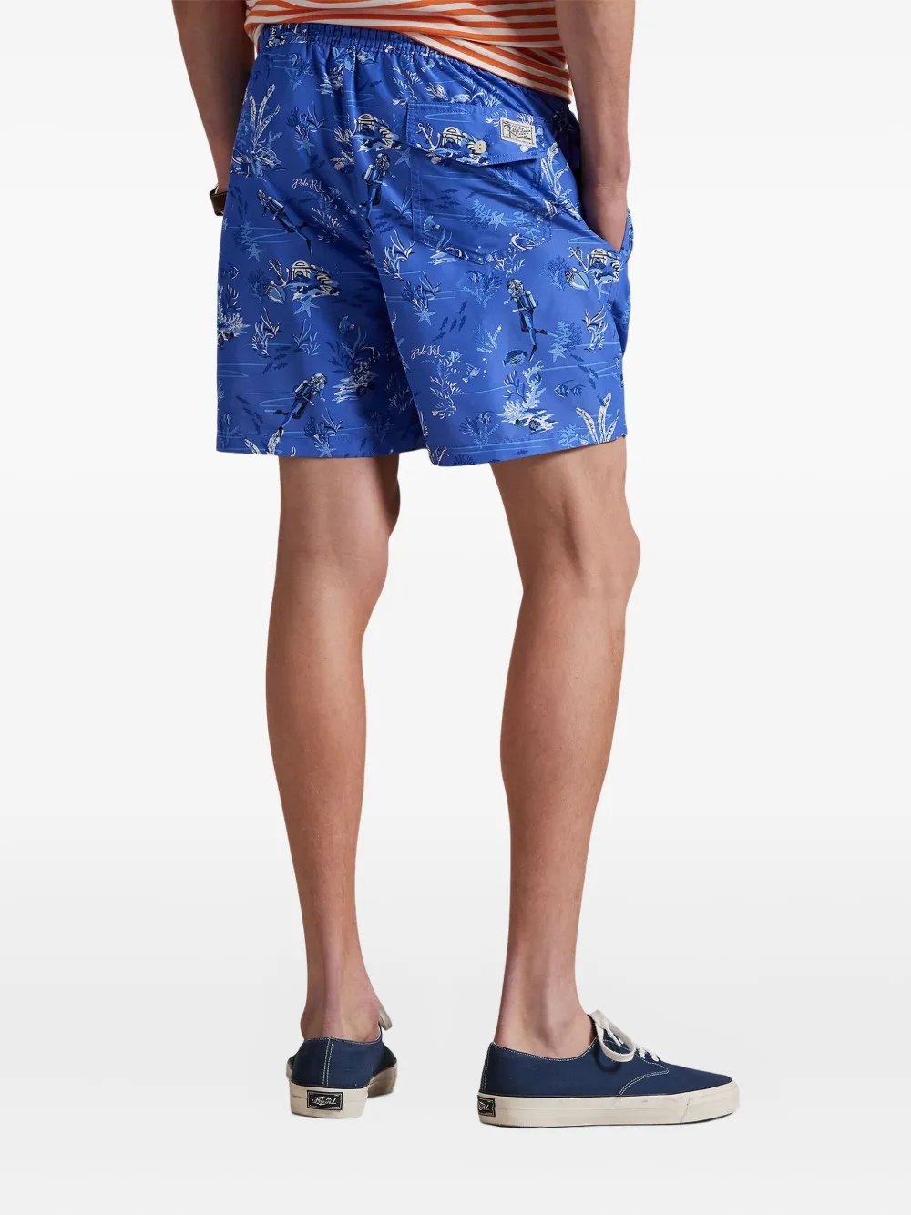 Плавки-шорты с графичным принтом POLO RALPH LAUREN, синий — фото 4