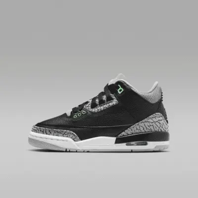 

Кроссовки Jordan Air 3 Retro "Green Glow", цвет Black/Wolf Grey/White/Green Glow