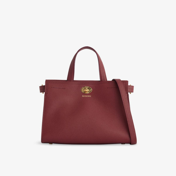 

Сумка-тоут Burberry Cotswolds маленькая кожаная, бордовый