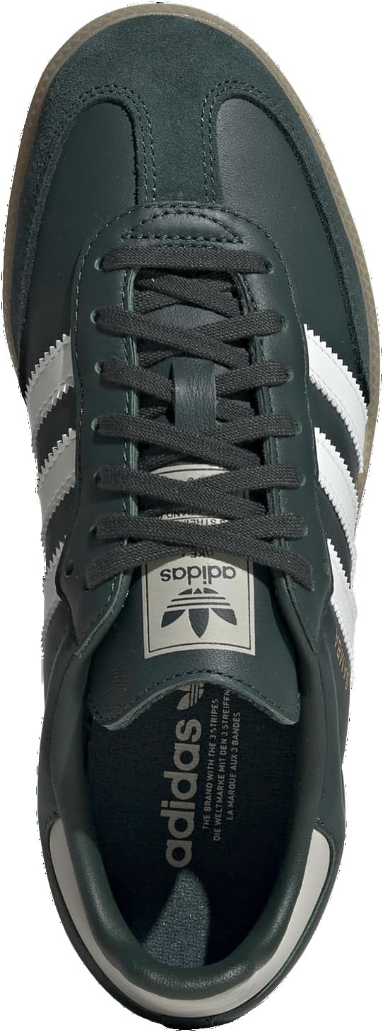 Кроссовки Adidas Samba OG для старших детей, зеленый/серый/белый — фото 4