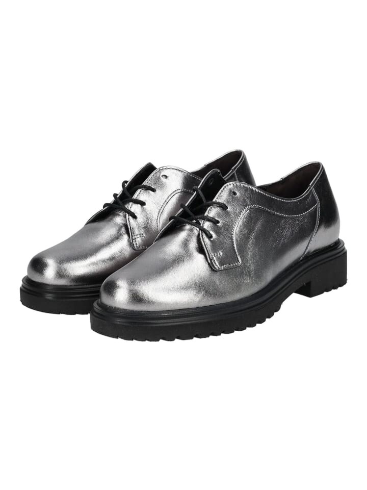 Элегантные туфли на шнуровке Gabor Halbschuhe, серебряный — фото 3