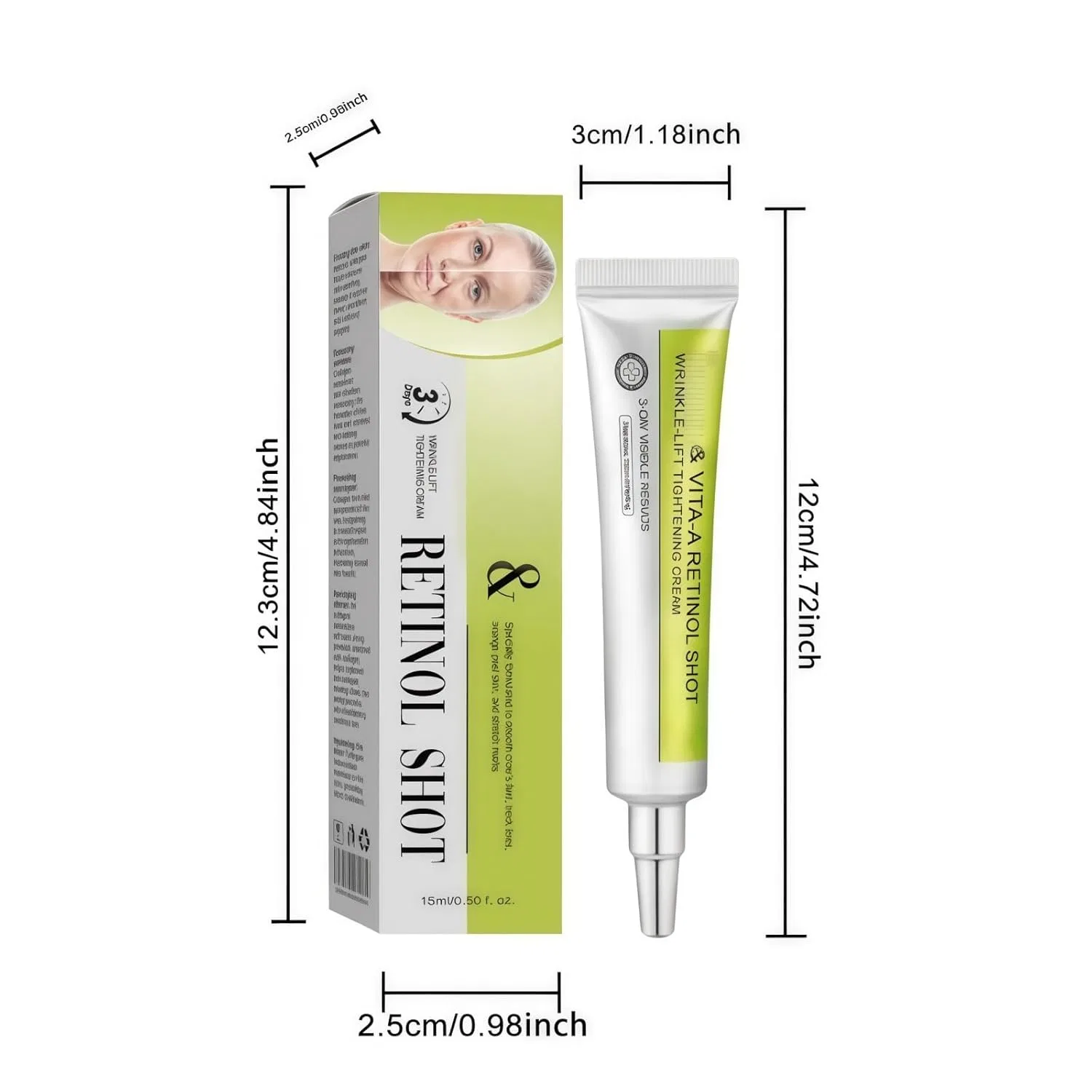 Крем для лица — С ретинолом «Retinol Shot Wrinkle-Lift Tightening Cream», Generisch, White, 15 мл — фото 2