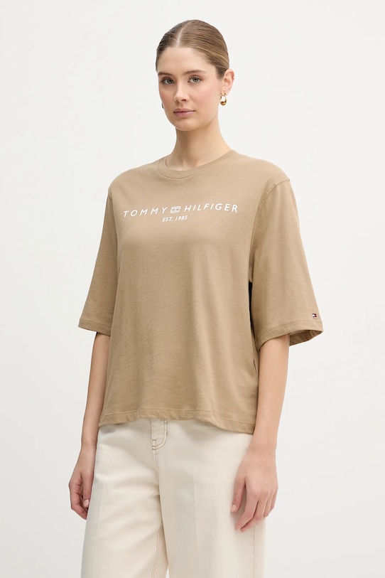 

Хлопковая футболка Tommy Hilfiger, зеленый