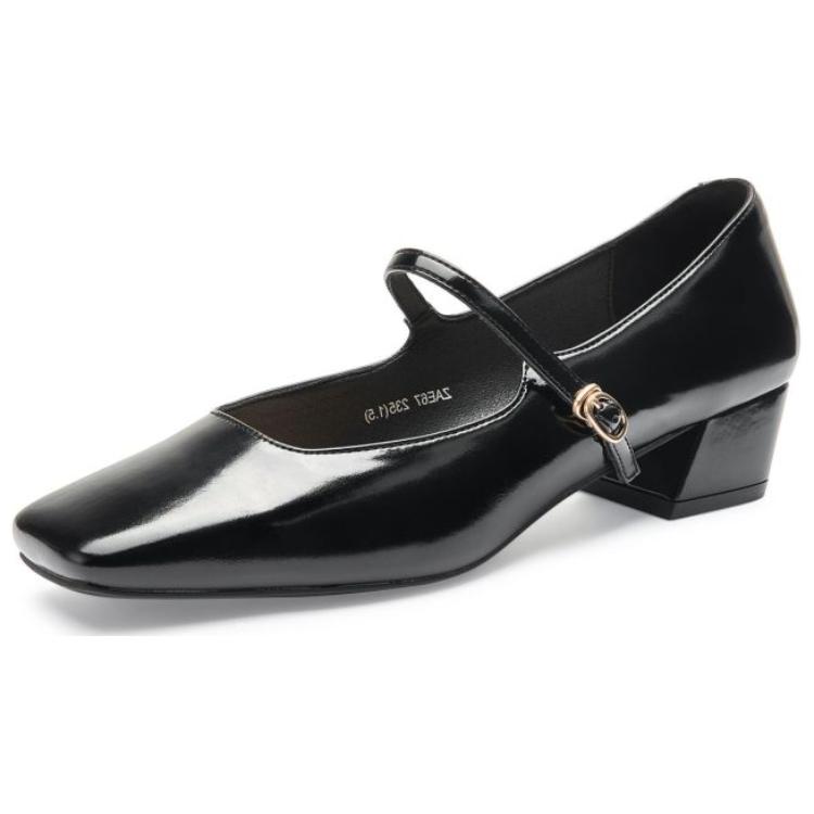 Туфли Мэри Джейн на массивном каблуке TOOMANYSHOES, коричневый — фото 2