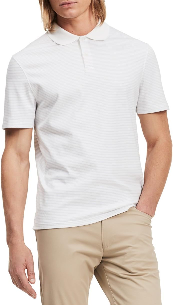 

Мужское поло Calvin Klein из эластичного пике с однотонной отделкой, Soft White Combo, Белый, Мужское поло Calvin Klein из эластичного пике с однотонной отделкой, Soft White Combo