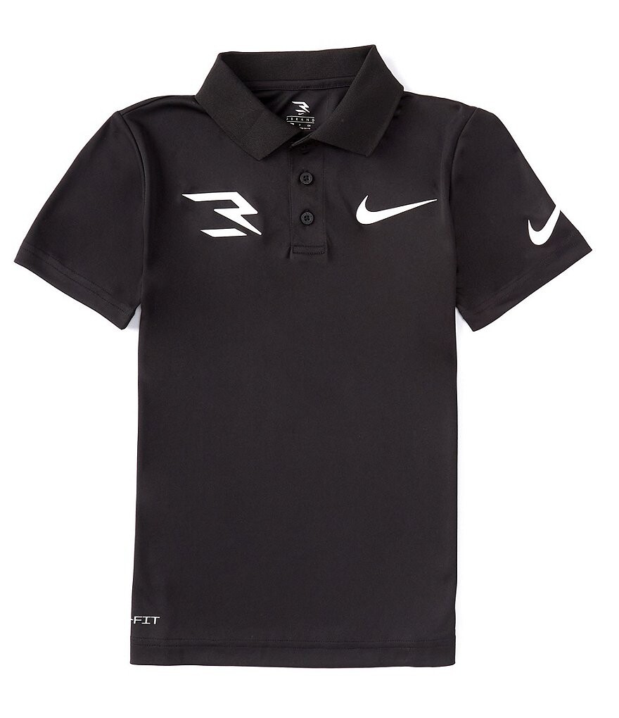 

Рубашка-поло с короткими рукавами Nike 3BRAND By Russell Wilson Big Boys 8-20 Dri-FIT, черный