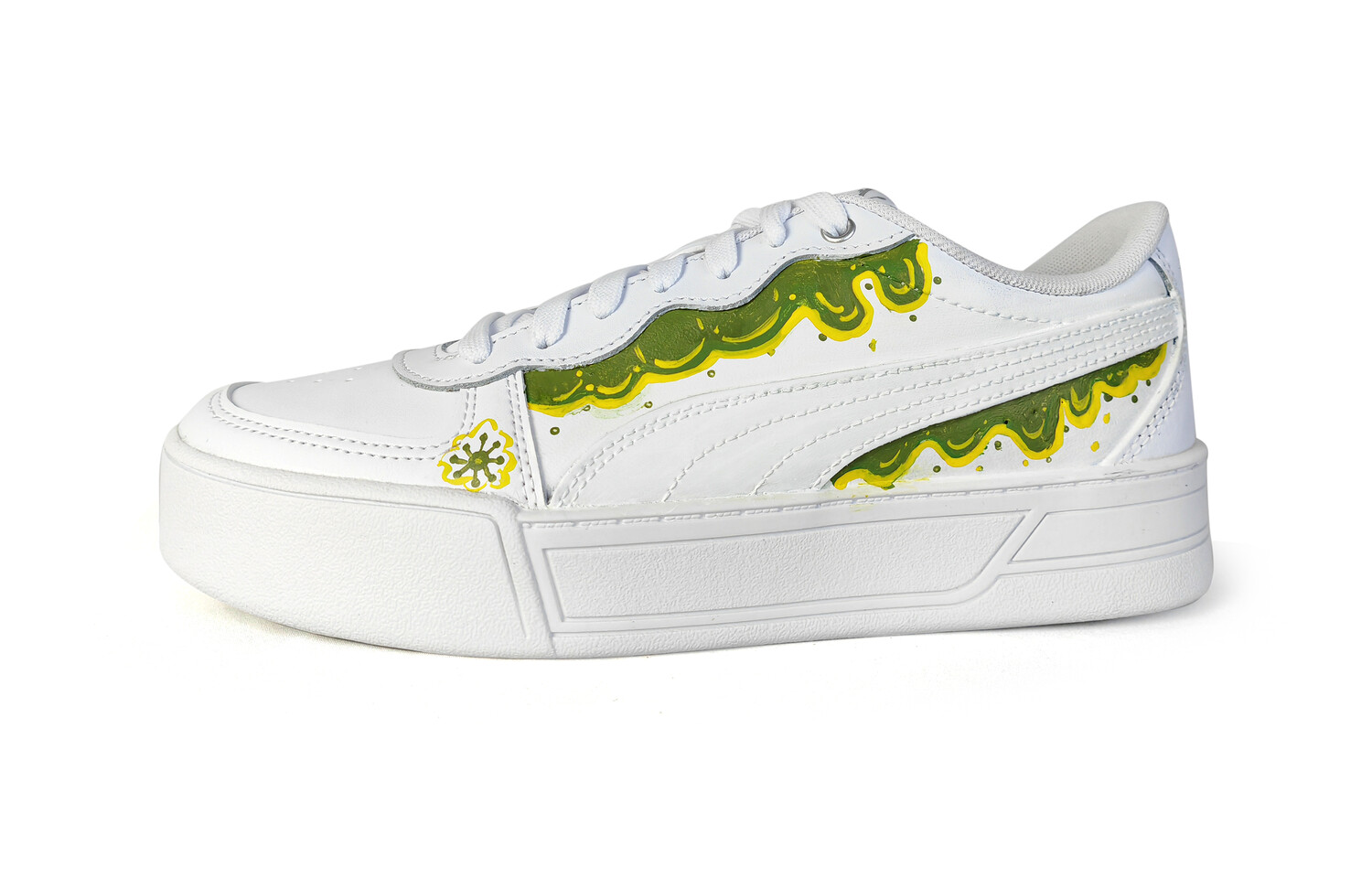 

Кроссовки Puma Skye Skateboarding Shoes Women's Low-top White/Green, белый