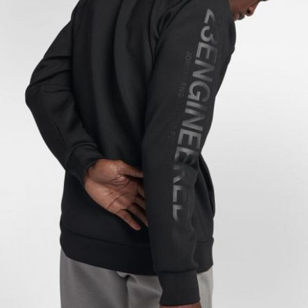 Толстовка Men's Air Jordan Alphabet Pattern Long Sleeves Solid Color Cotton Round Neck Black, мультиколор — фото 4
