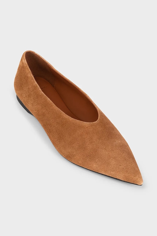 Замшевые балетки HERMINE Vagabond Shoemakers, коричневый — фото 4