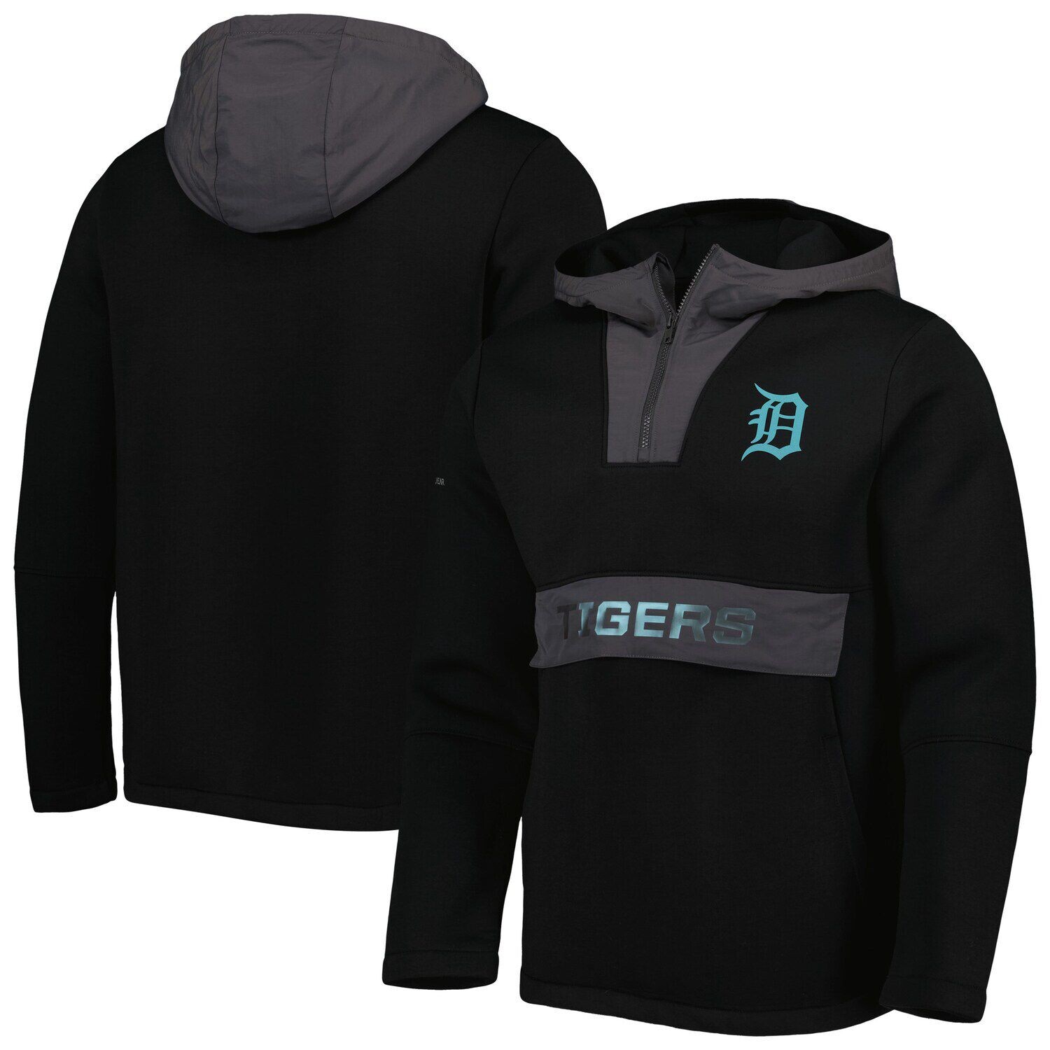 

Черная мужская толстовка с молнией до четверти Detroit Tigers Ruckus Levelwear, Черный, Черная мужская толстовка с молнией до четверти Detroit Tigers Ruckus Levelwear