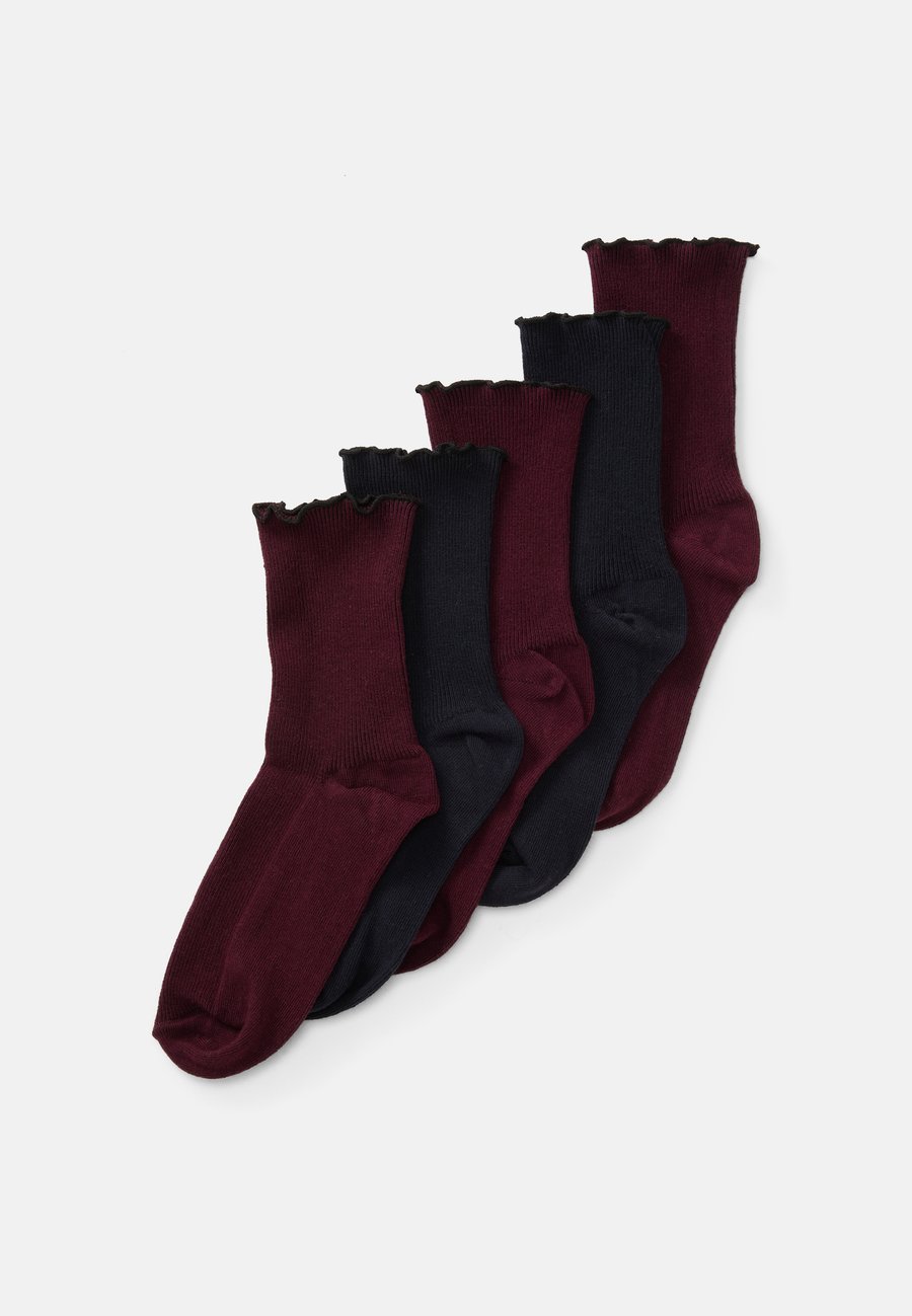 

Носки Anna Field 5 PACK CONTRAST FRILL EDGE, Bordeux/Navy/Bordeaux