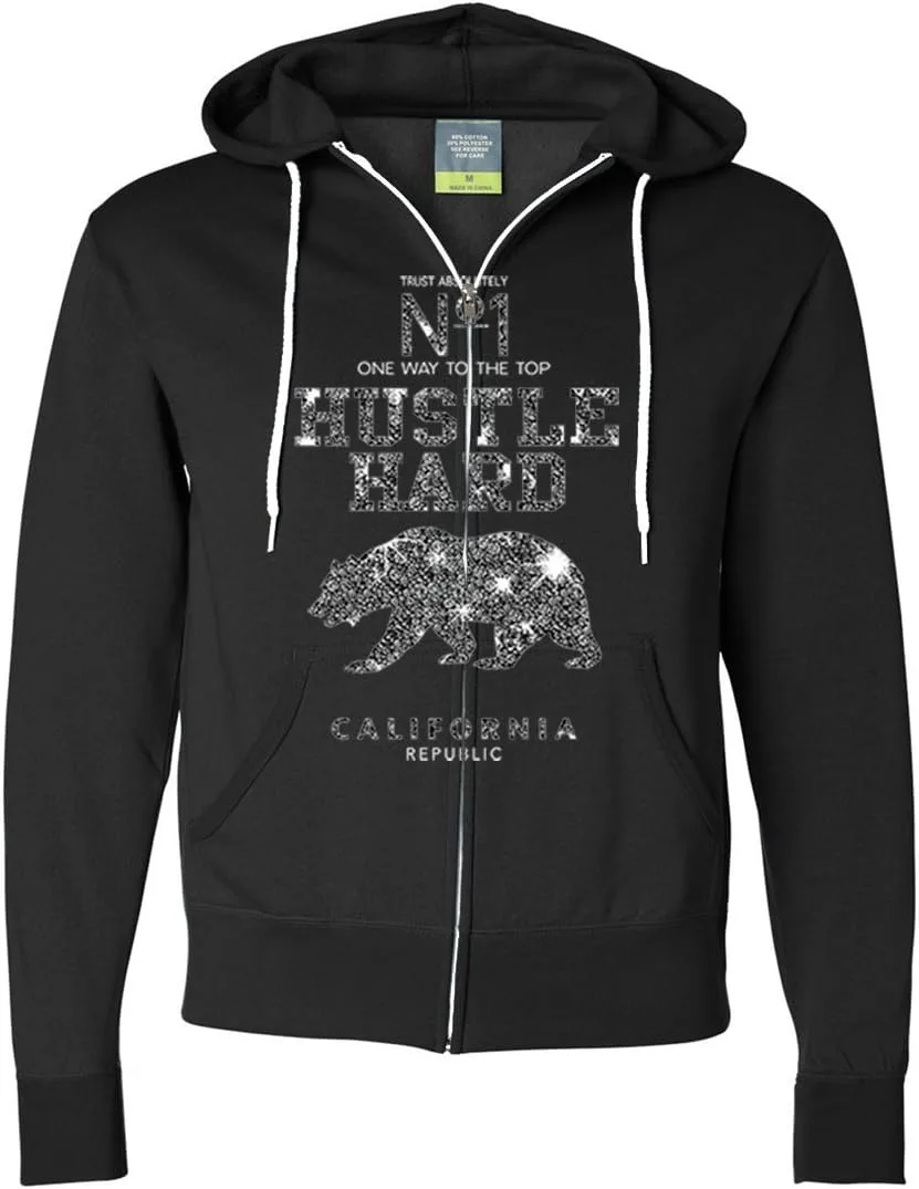 

Толстовка с капюшоном и молнией California Hustle Hard Sparkle от Dolphin Shirt Co