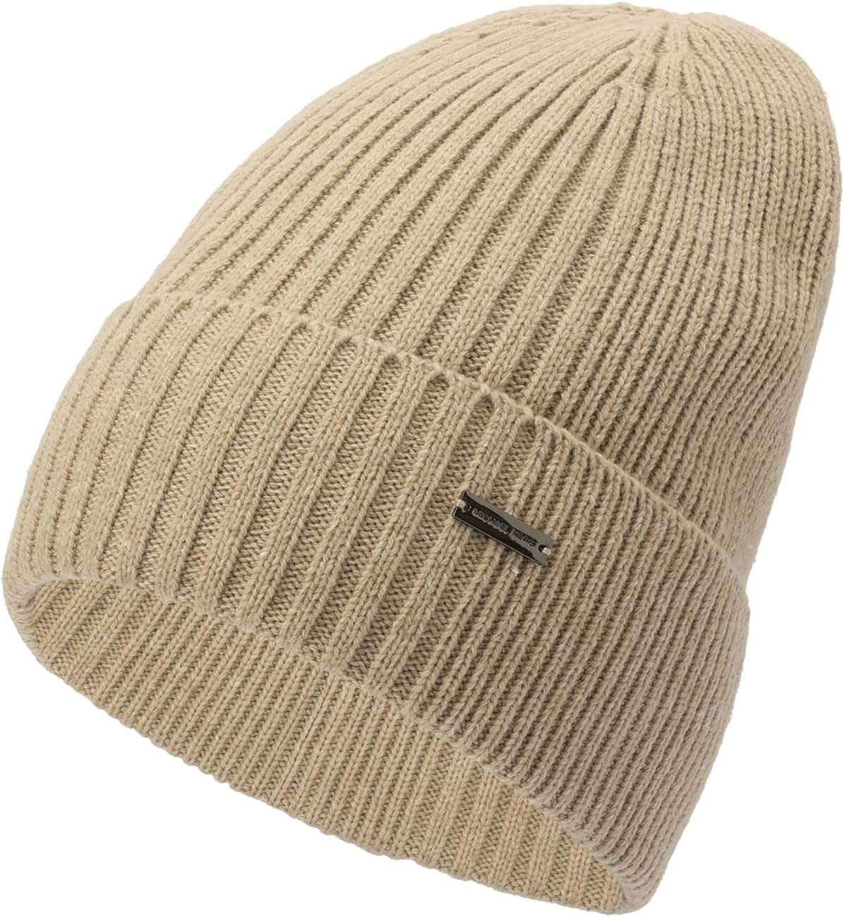 

Шапка Michael Kors Mens Wide Center Rib Cuff Hat, Classic Cuff, Stylish Fashion Accessory, Oatmeal Heather