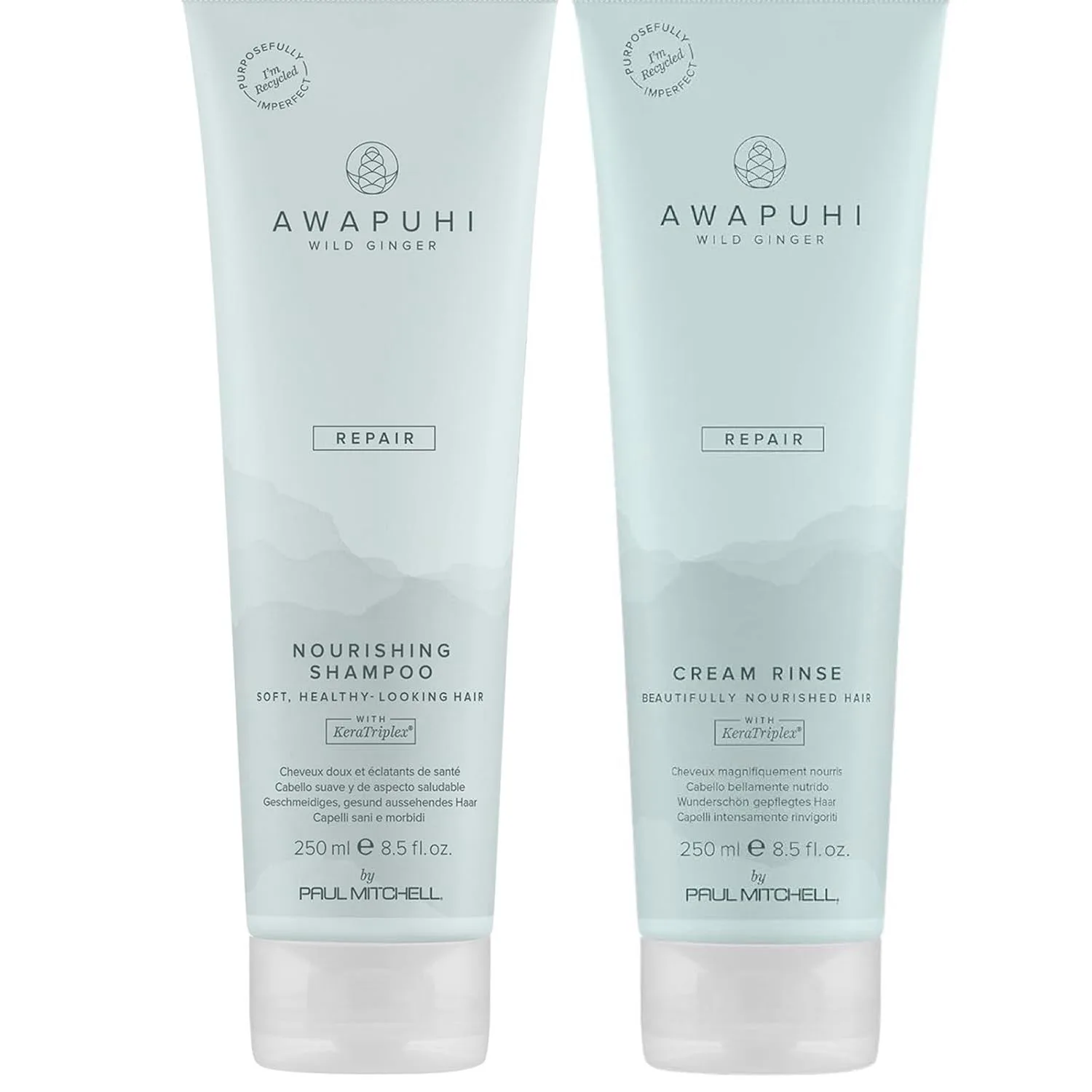 Подарочный набор Awapuhi Wild Ginger Paul Mitchell Repair, шампунь + кондиционер, для сухих и поврежденных волос.