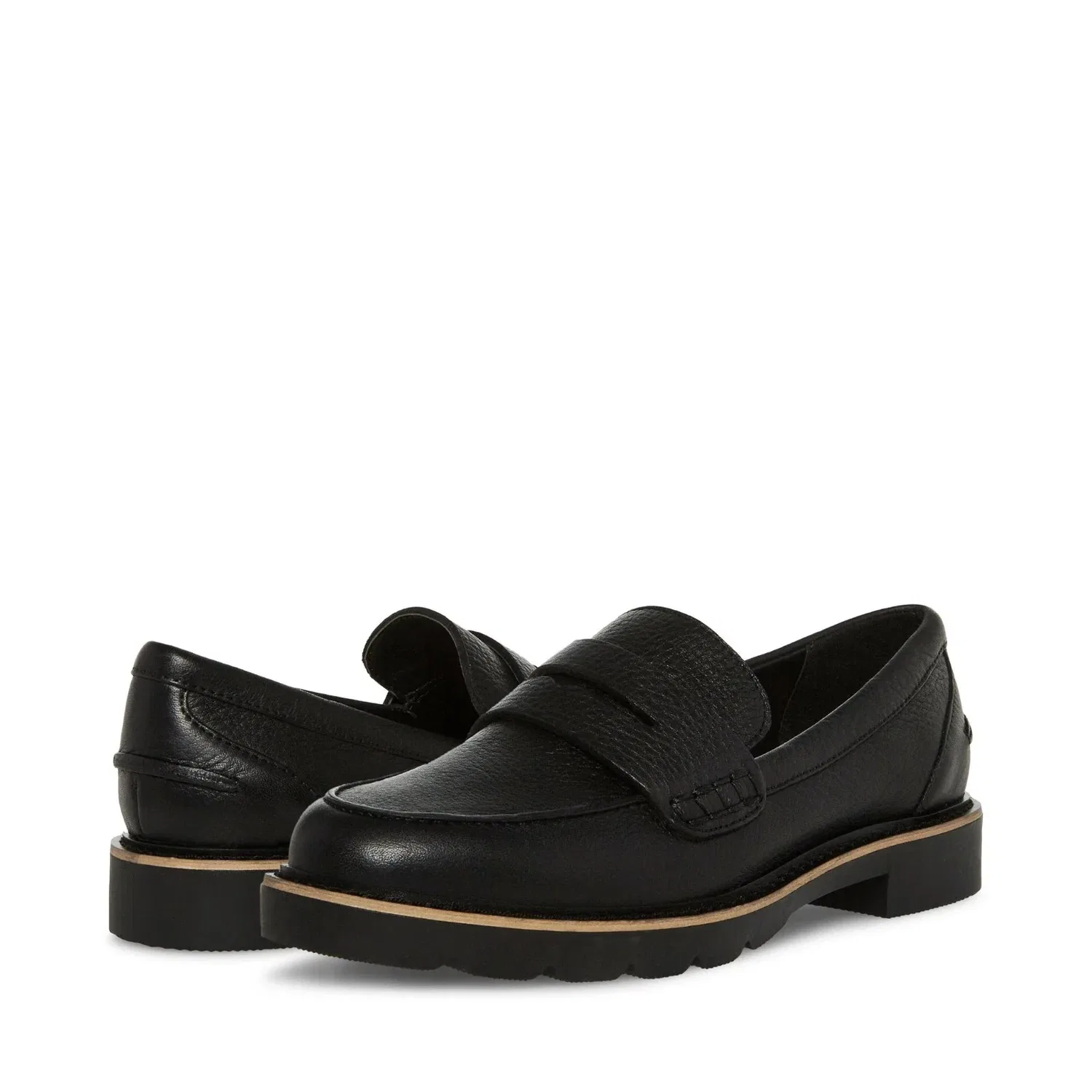 Мужские лоферы Blondo Penny Loafer из черной кожи, водонепроницаемые, без шнурков, HTAT532
