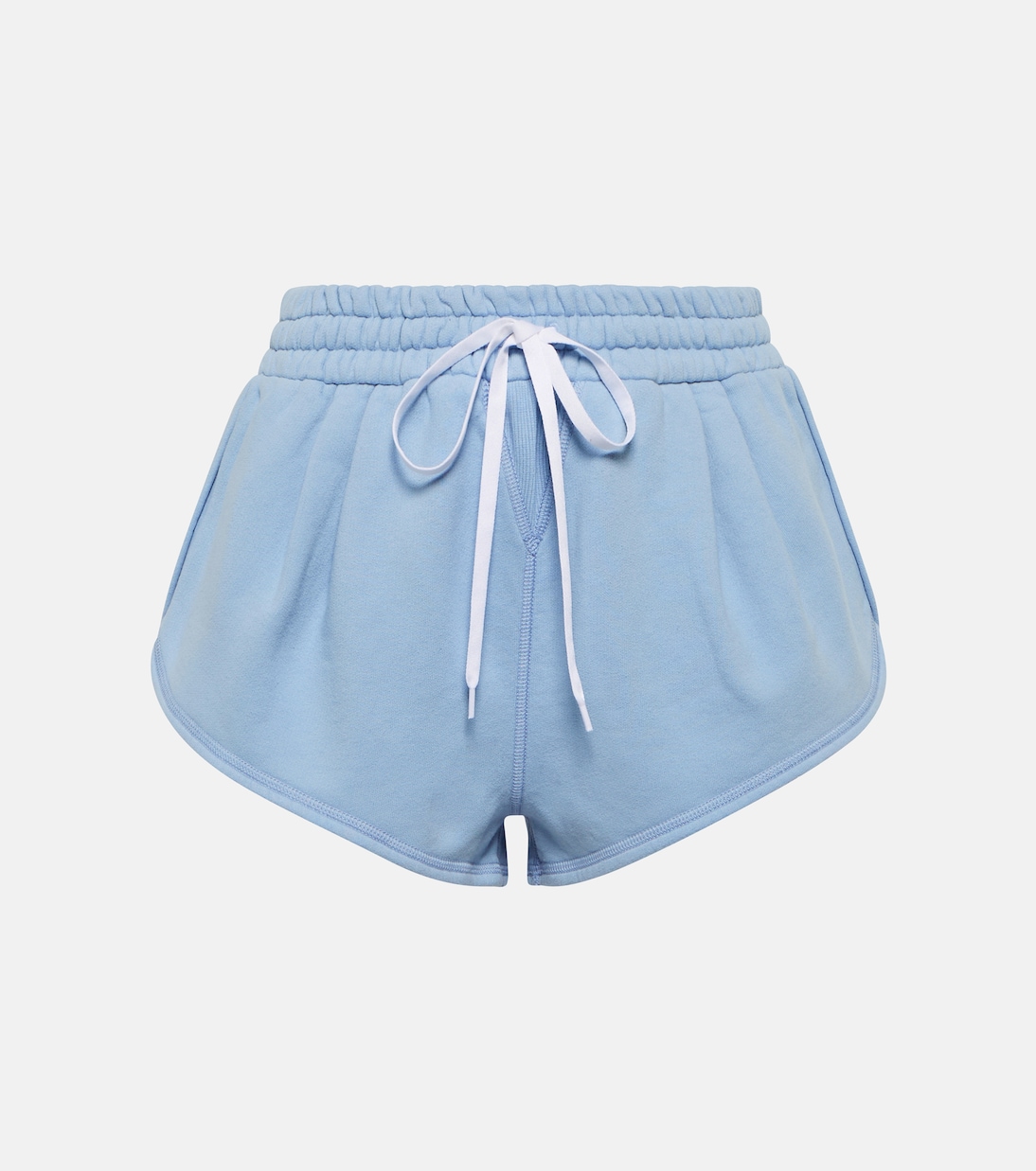 

Шорты из хлопкового джерси Miu Miu, Celeste