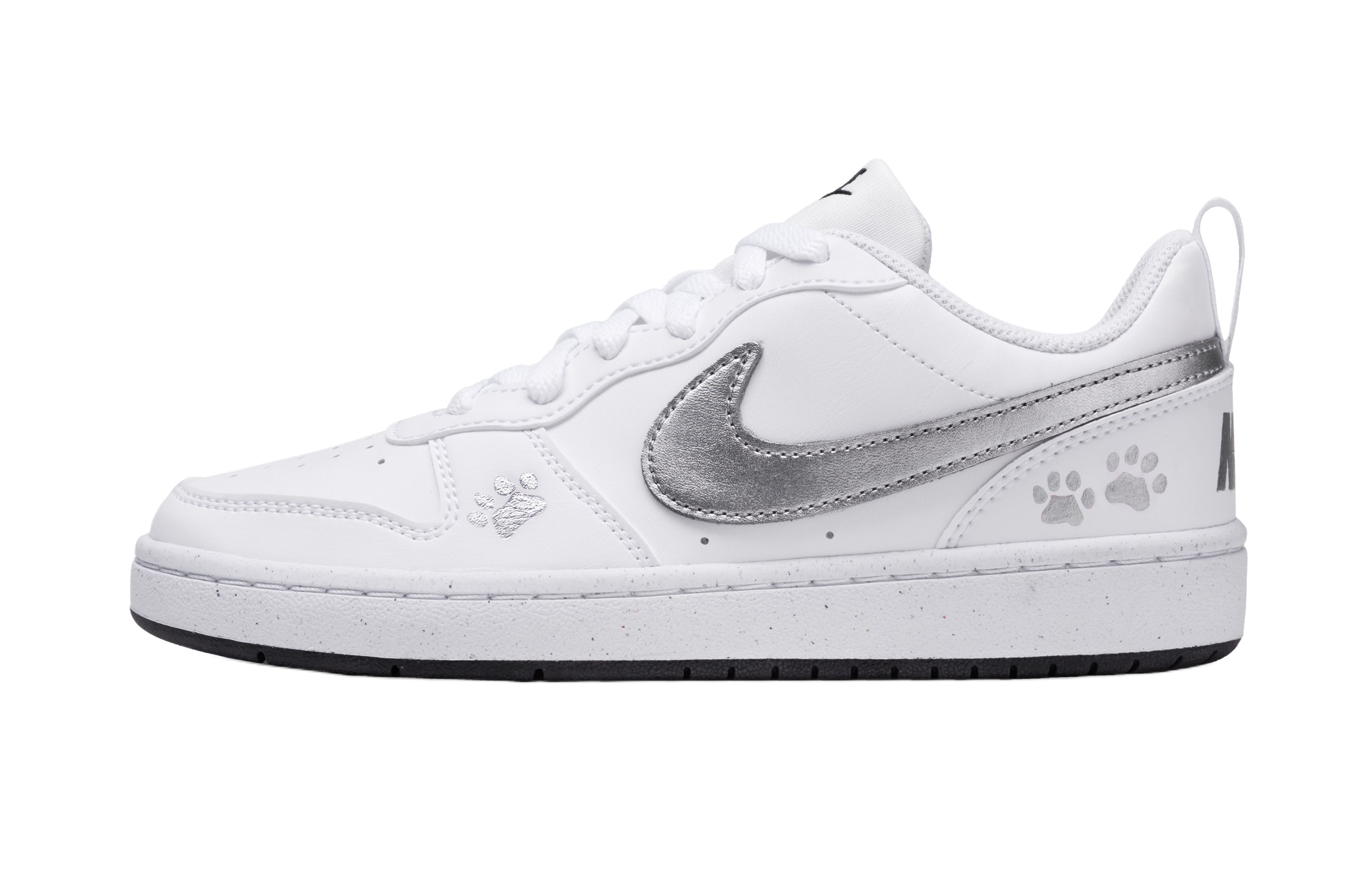 

Детские низкие кроссовки для скейтбординга Court Borough, серебристые Nike, Etch