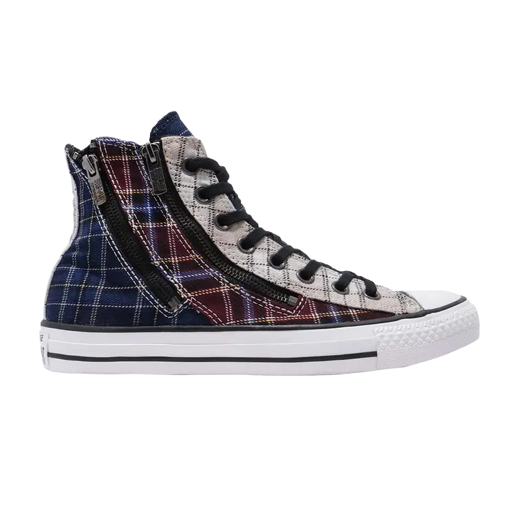 Кроссовки Converse Wmns Chuck Taylor All Star Double Zip Hi 'Blue Plaid', синий