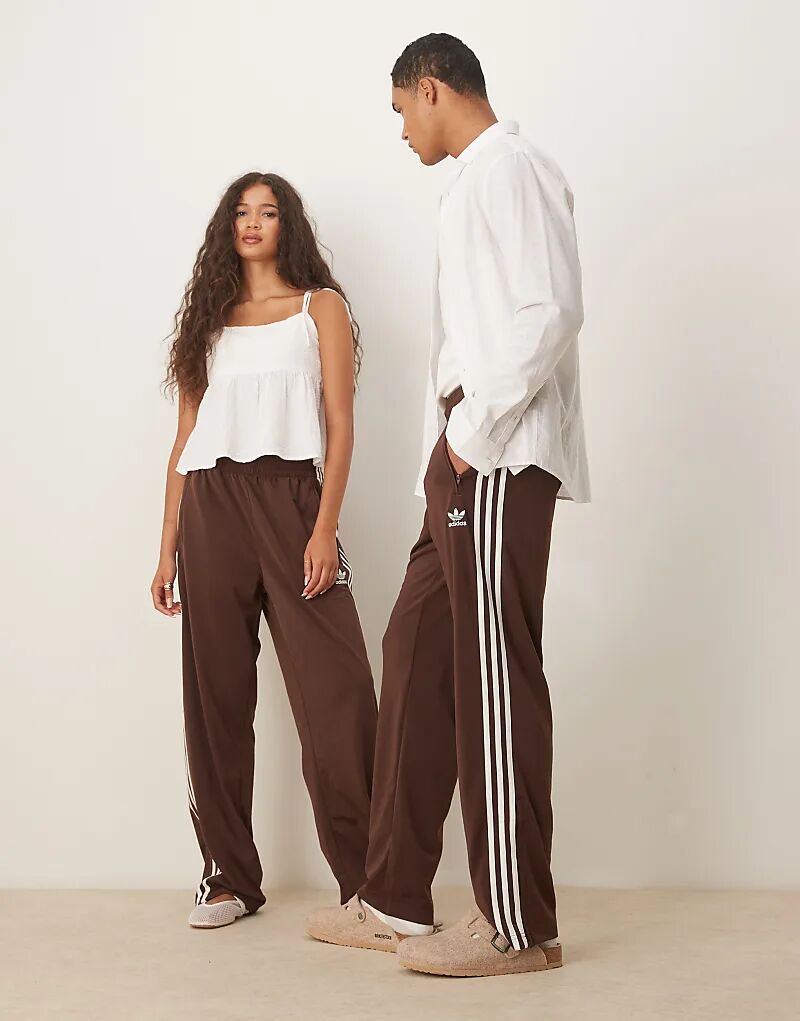 Спортивные брюки adidas Originals Firebird коричневого цвета — фото 4