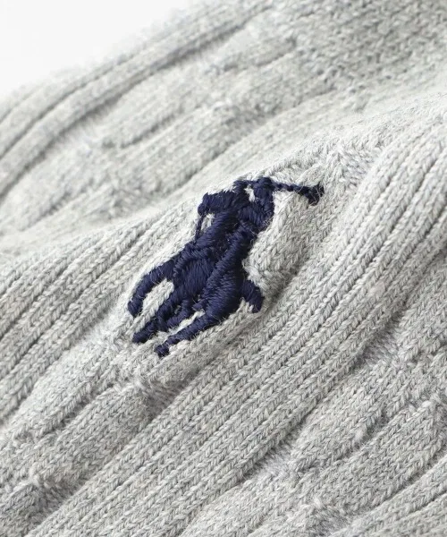 Носки женские с вышивкой логотипа POLO RALPH LAUREN из органического хлопка, белые — фото 2