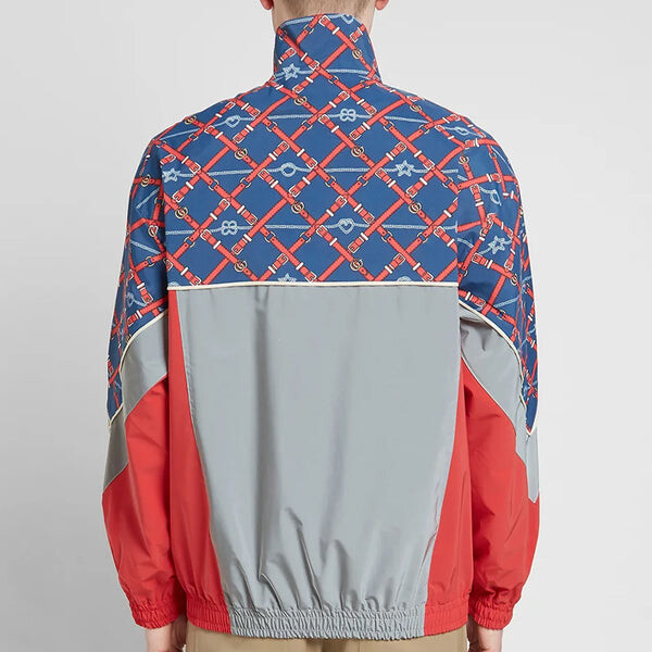 Куртка retro mosaic printed reflective sports jacket for men multi-color Gucci, мультиколор — фото 4
