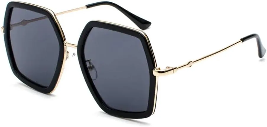 

Большие солнцезащитные очки для женщин, винтажные солнцезащитные очки в крупной оправе, солнцезащитные очки с защитой от УФ-излучения UV400 VFDHN, C3 Gray