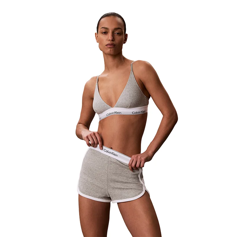 Calvin Klein Современные хлопковые шорты для сна серые