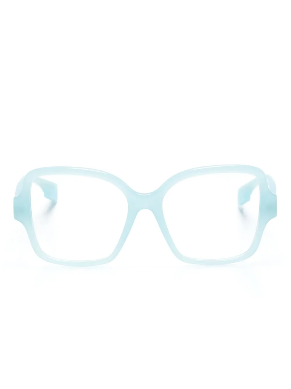 

Очки в массивной оправе с логотипом Burberry Eyewear, синий