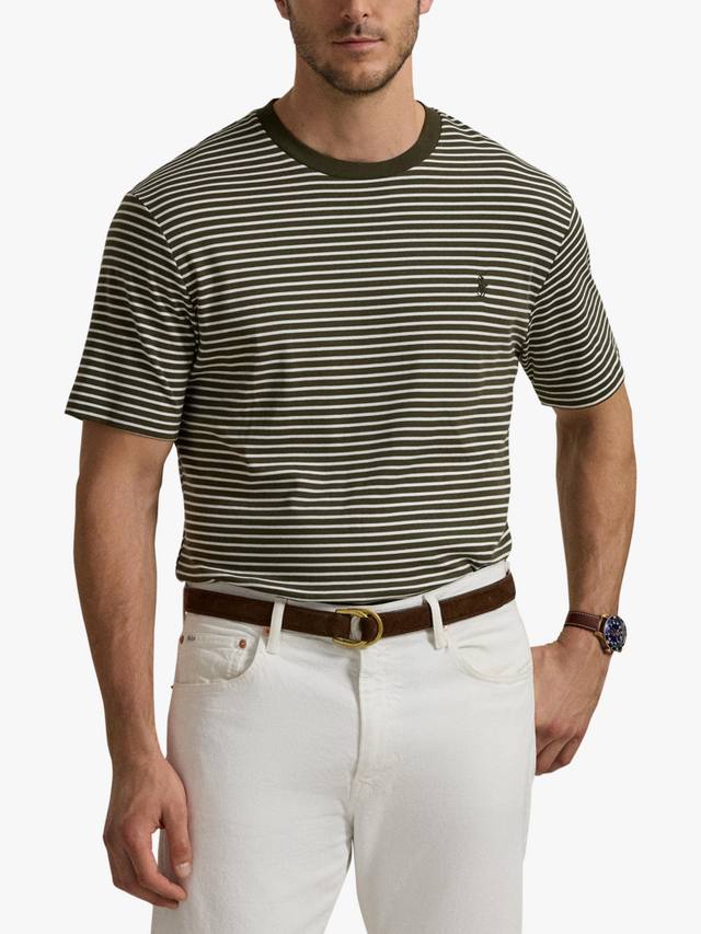 

Футболка polo big & tall custom slim fit Ralph Lauren, цвет Armadillo/White