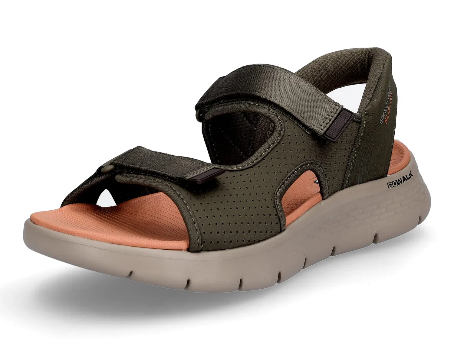 Сандалии с гелевой подушкой Skechers, оливковый