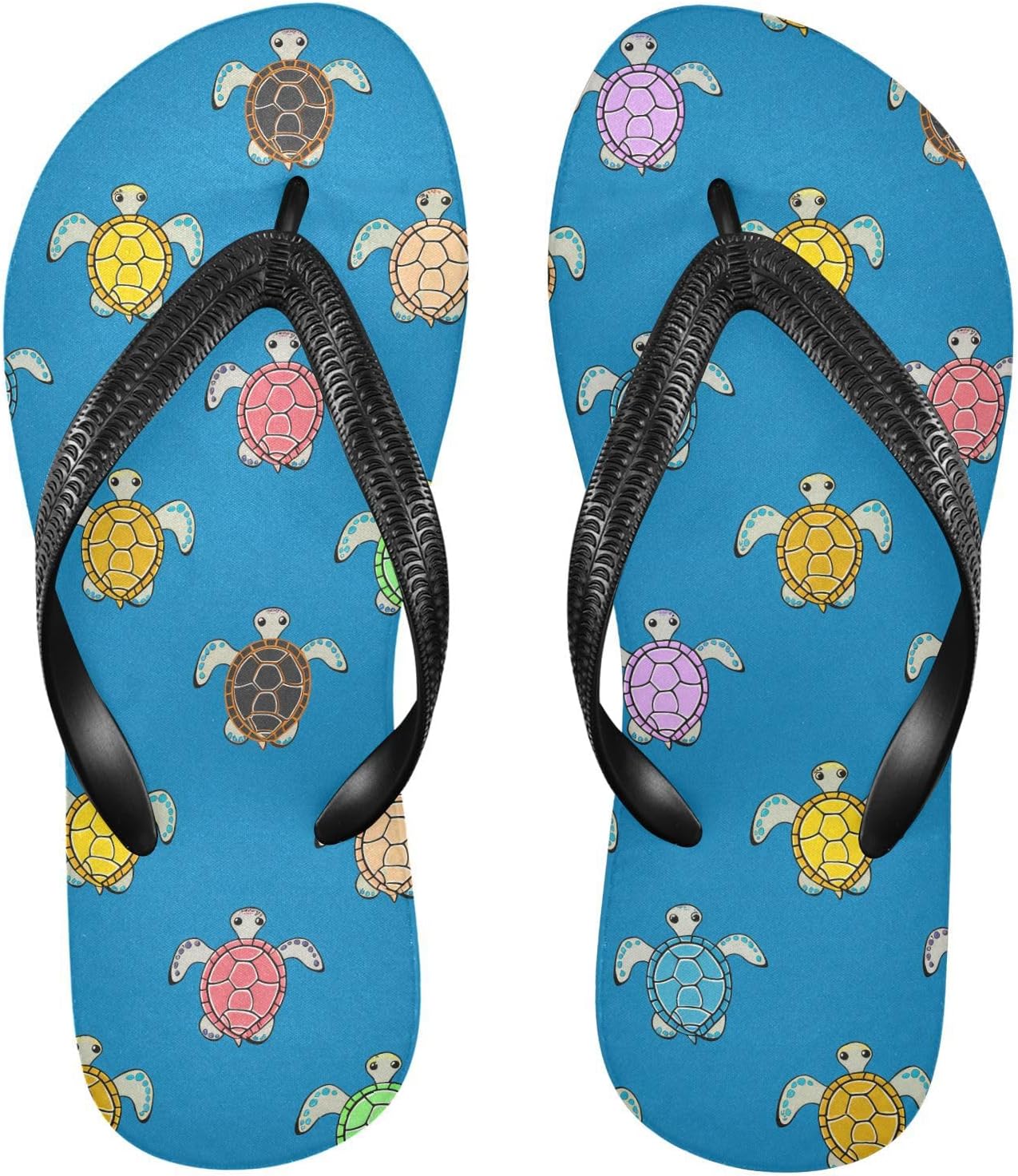 

Милые черепашки синие шлепанцы для пляжа, летние повседневные сандалии для женщин и мужчин 20861951 Kfbe