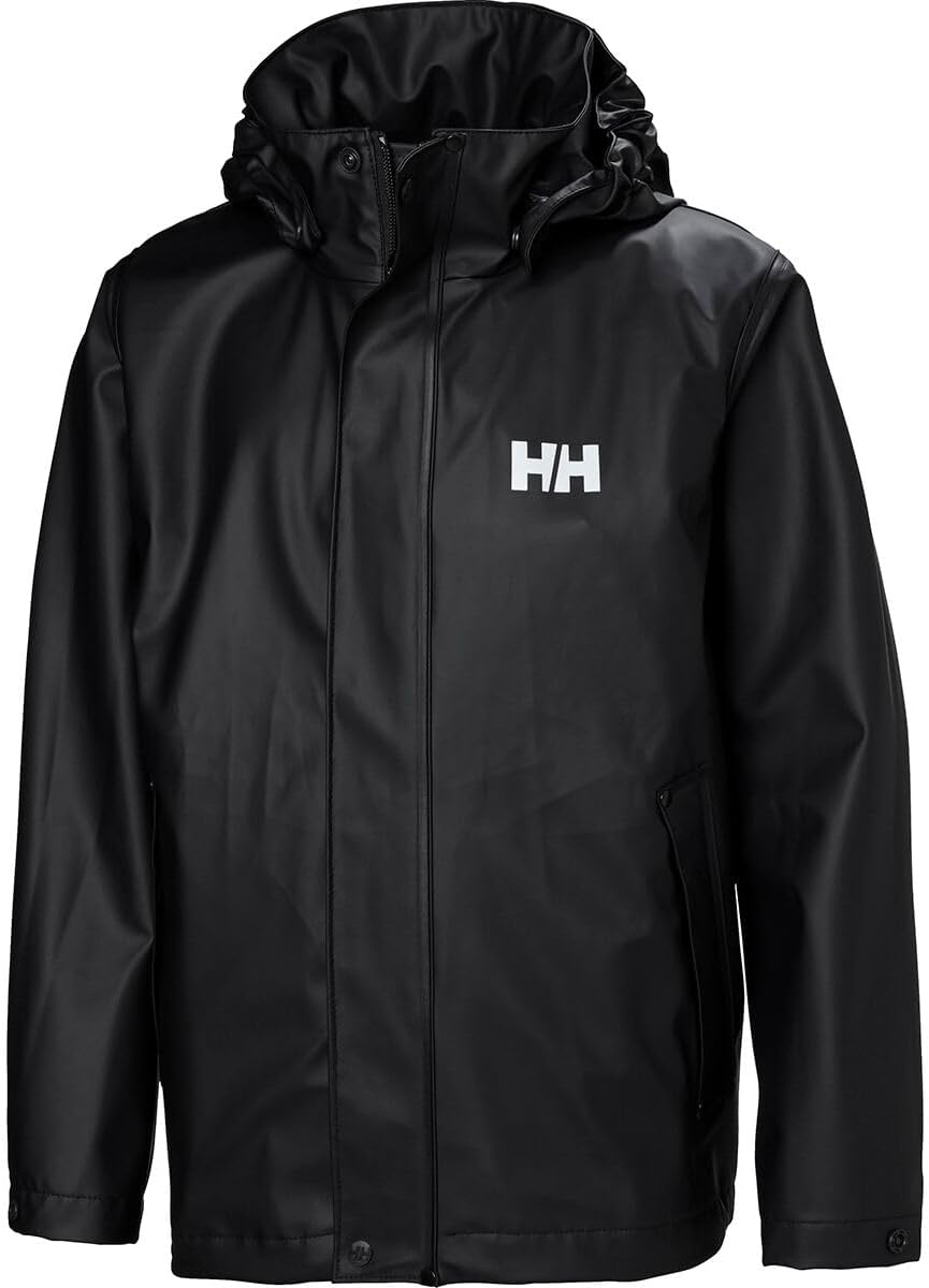 Куртка Helly-Hansen Junior Moss - унисекс пальто с технологией HELOX, молнией YKK, съемным капюшоном, регулируемыми манжетами и подолом, накладными карманами, цвет 991 Black, размер 13 Helly Hansen — фото 3