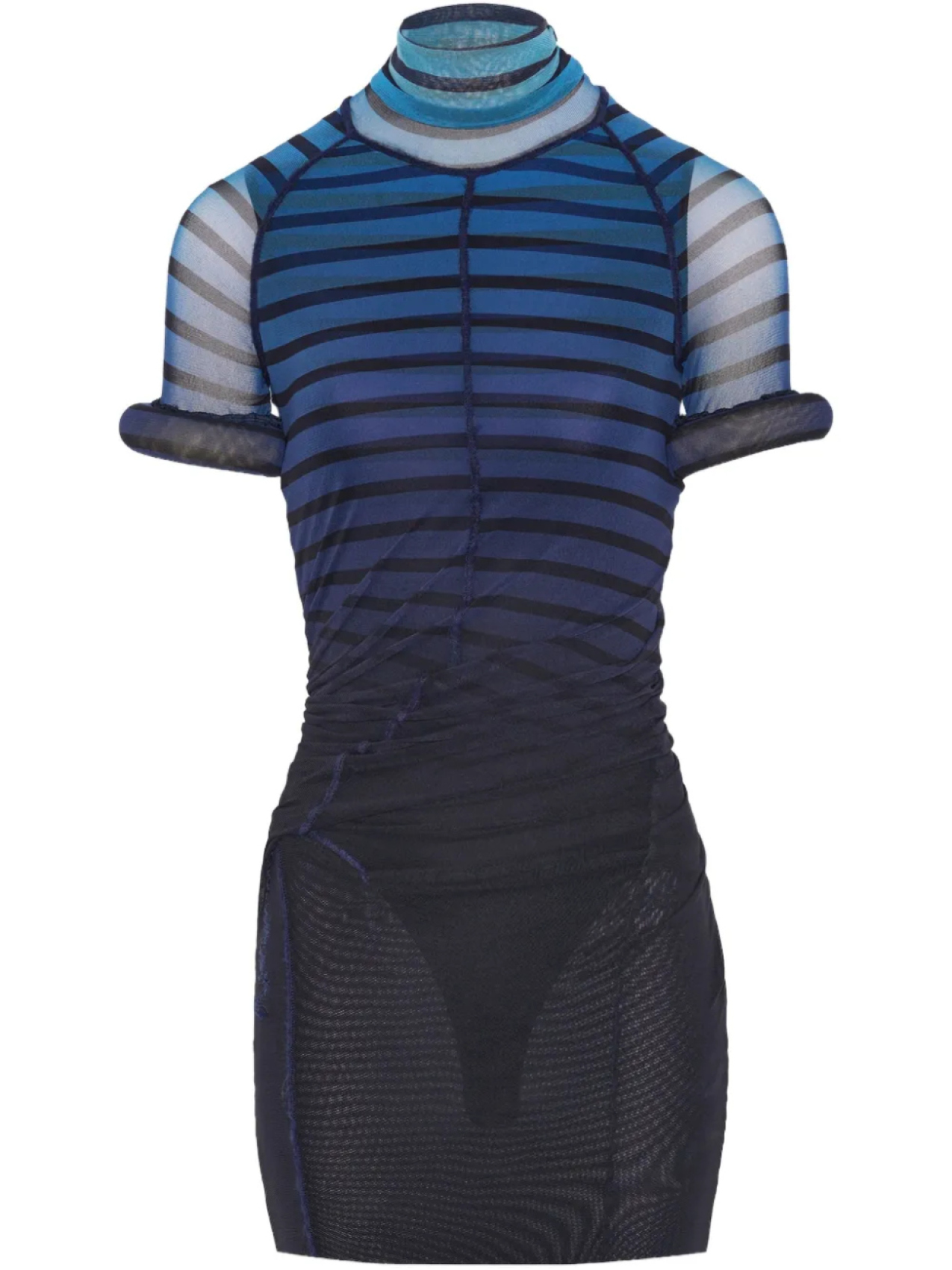 

Платье мини в полоску Jean Paul Gaultier, черный