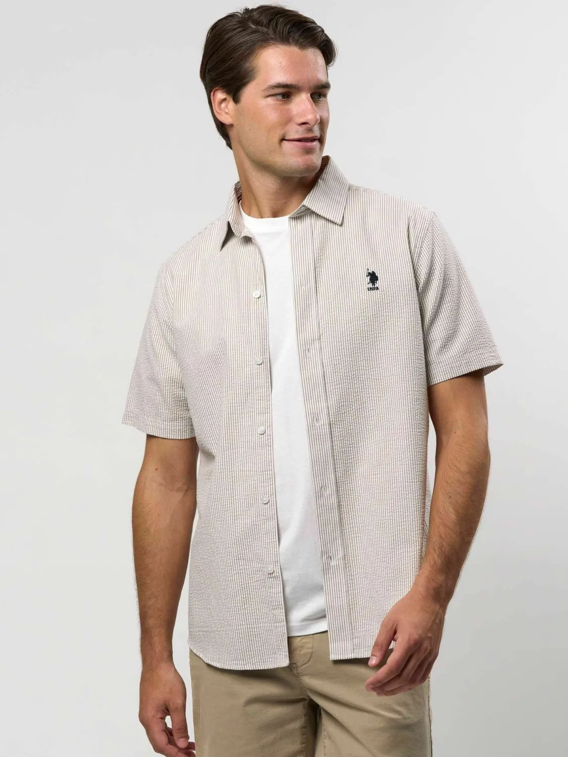 Удобная рубашка на пуговицах ' Charli Shirt ' U.S. Polo Assn., White — фото 3