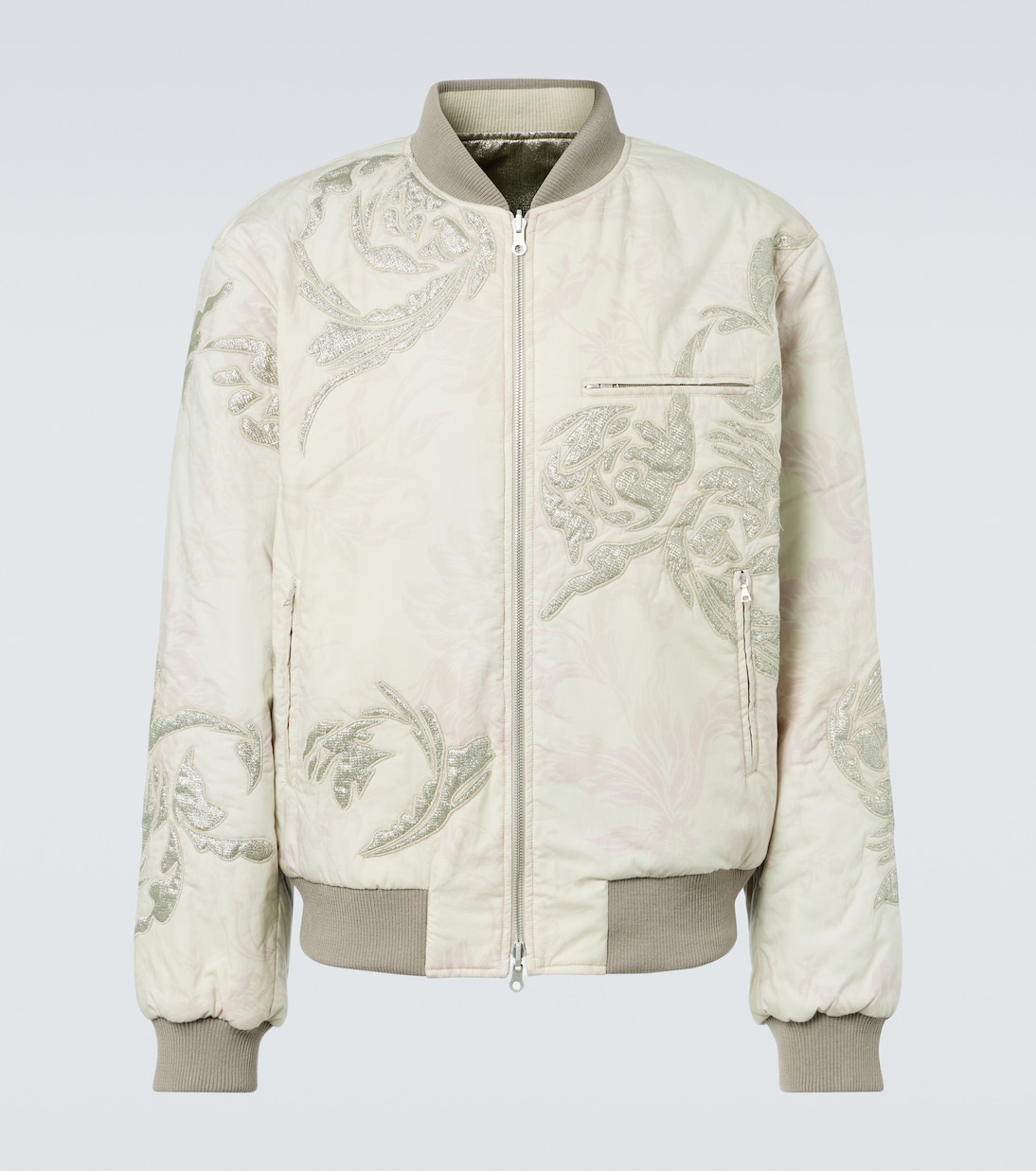 

Вышитая хлопковая куртка-бомбер Dries Van Noten, L Pink