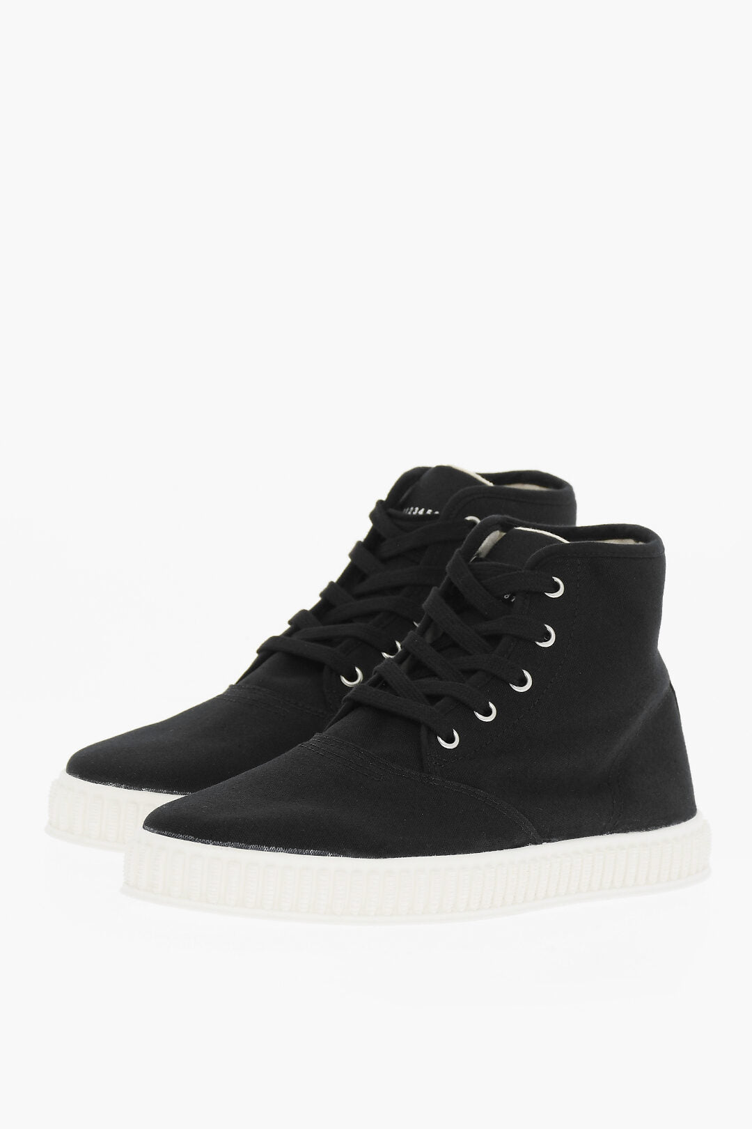 

Высокие кеды Maison Margiela Mm22 из однотонного хлопка, черный