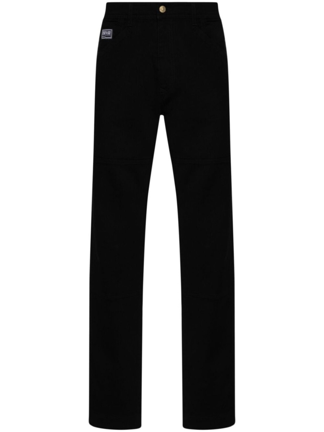 

Прямые джинсы со вставками Versace Jeans Couture, черный