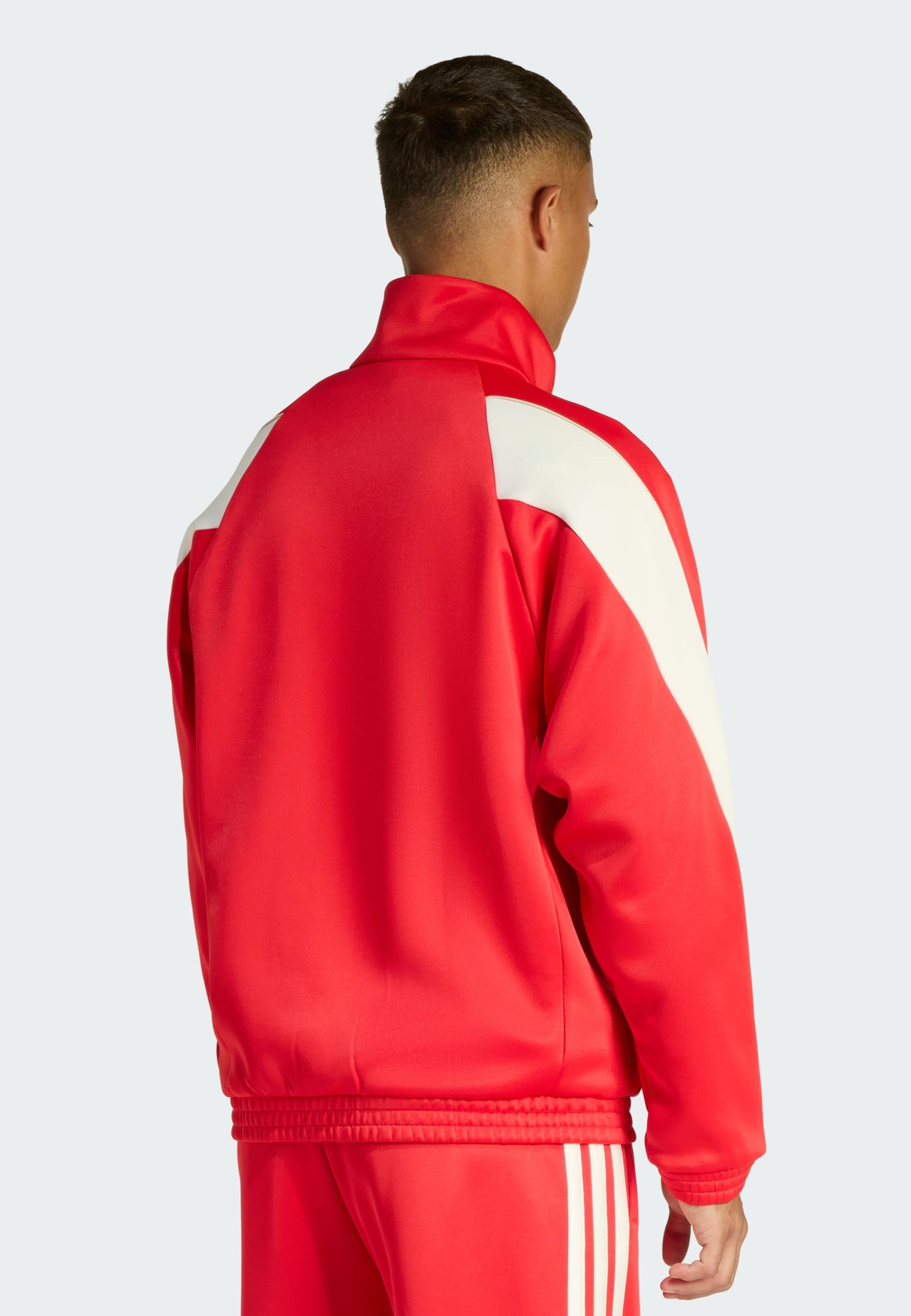 Adidas Sportswear Спортивный худи на молнии 'Stadium' в цвете Blood Red — фото 3
