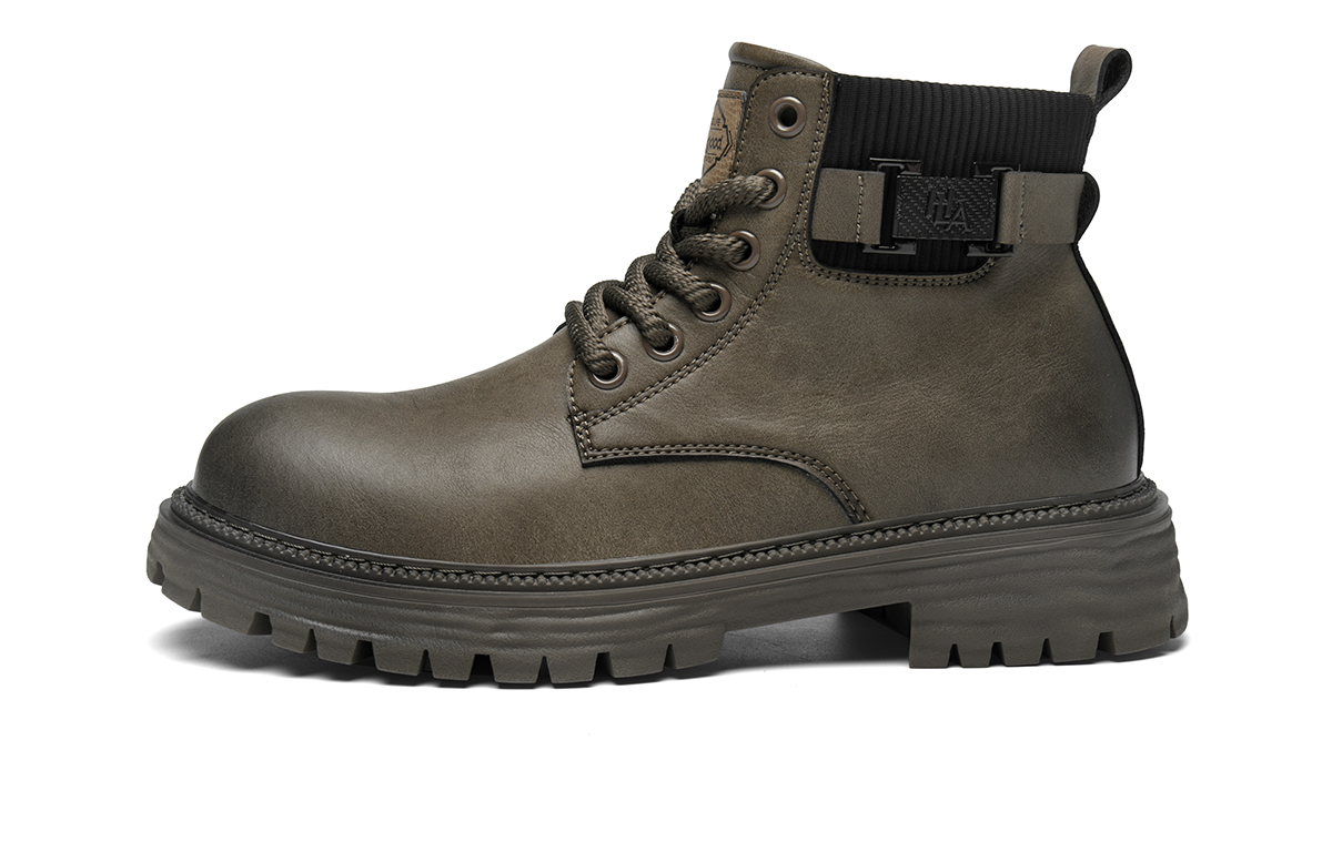 

HLA Короткие полусапоги мартин мужские хаки, цвет Khaki