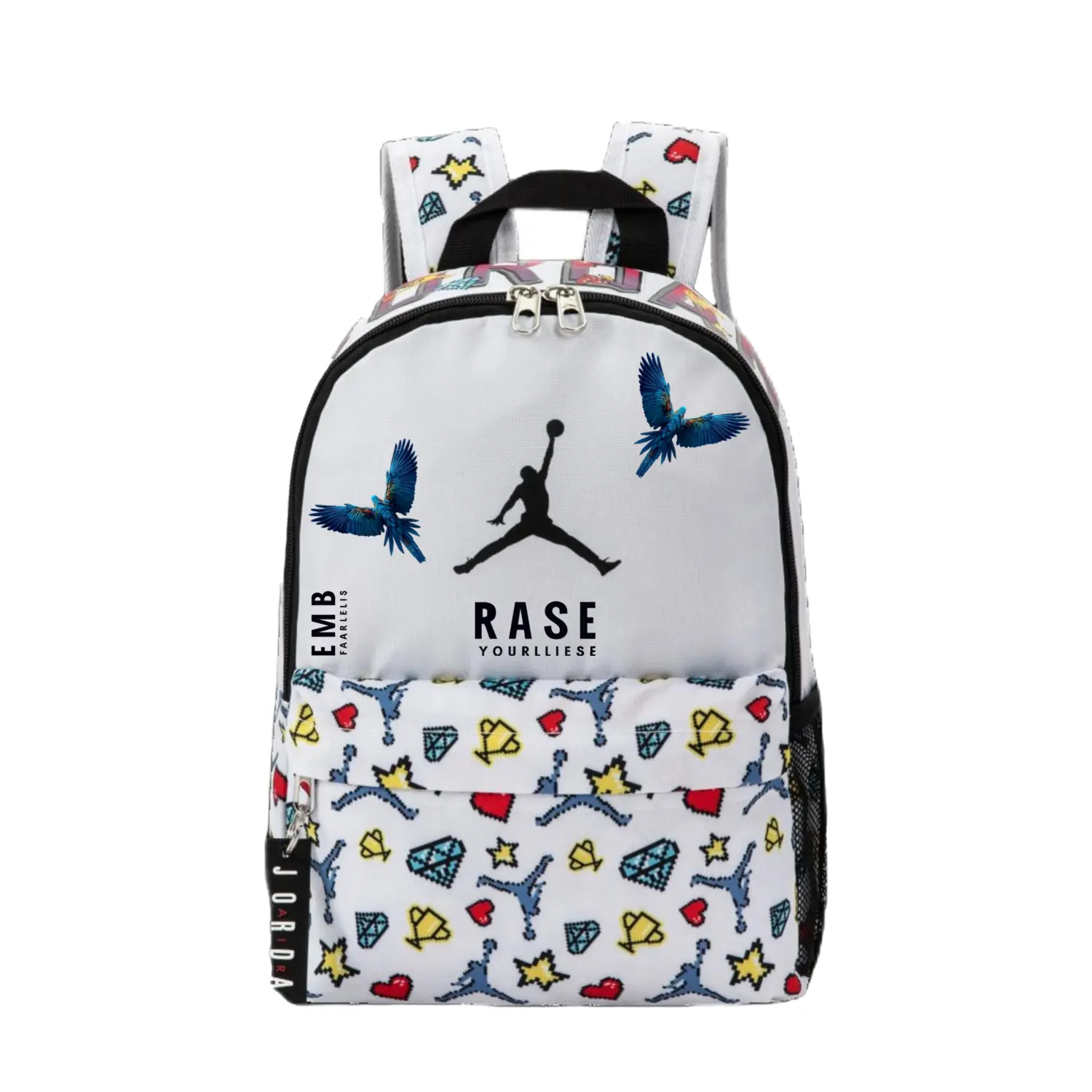 

Jordan Полиэстеровый рюкзак унисекс белый, Free Bird