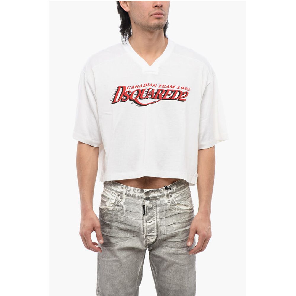 

Футболка с принтом «Football Fit» укороченная Dsquared2, Beige
