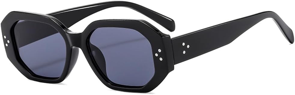 

Женские солнцезащитные очки LVTFCO Vintage Polygon, модные, черепаховая оправа, розовые оттенки, защита от УФ-излучения UV400, мужские солнцезащитные очки с заклепками, C1