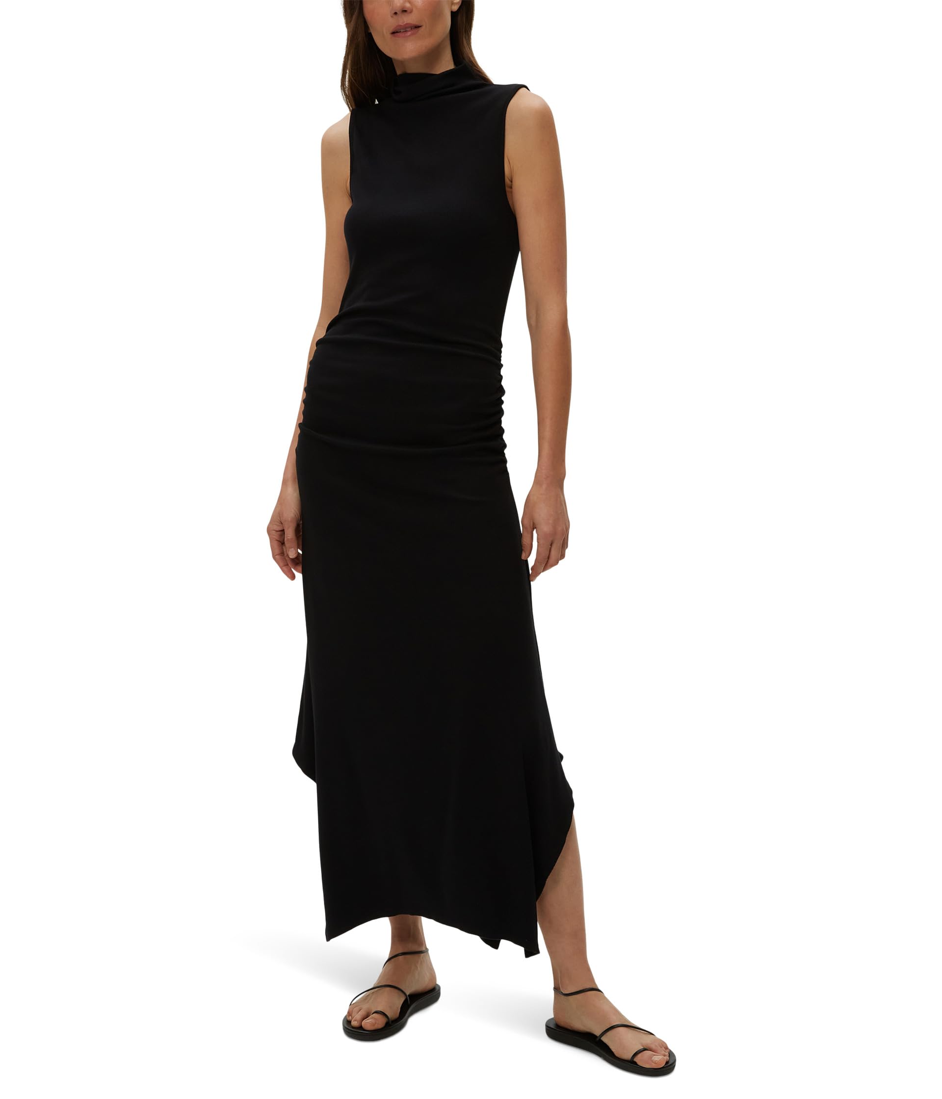 

Платье Michael Stars Nicola Handkerchief Midi Dress, черный
