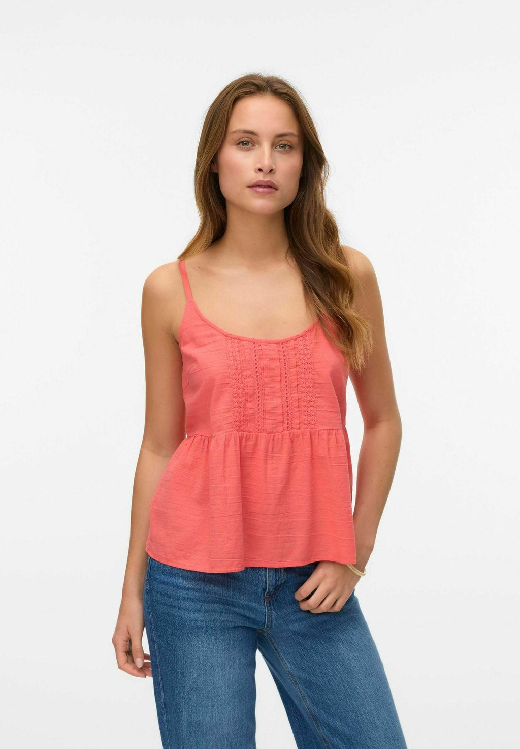 

Топ VMPRETTY Vero Moda, светло-красный