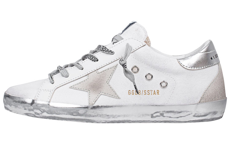 

Кроссовки женские Golden Goose Super-Star, белый / серебристый