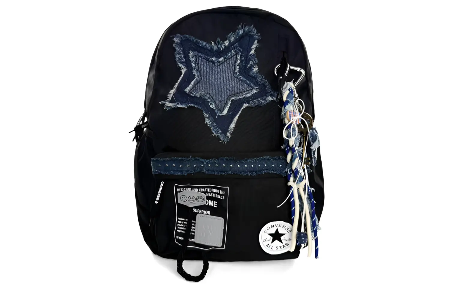 

Converse Полиэстеровый рюкзак средний унисекс черный синий, Black