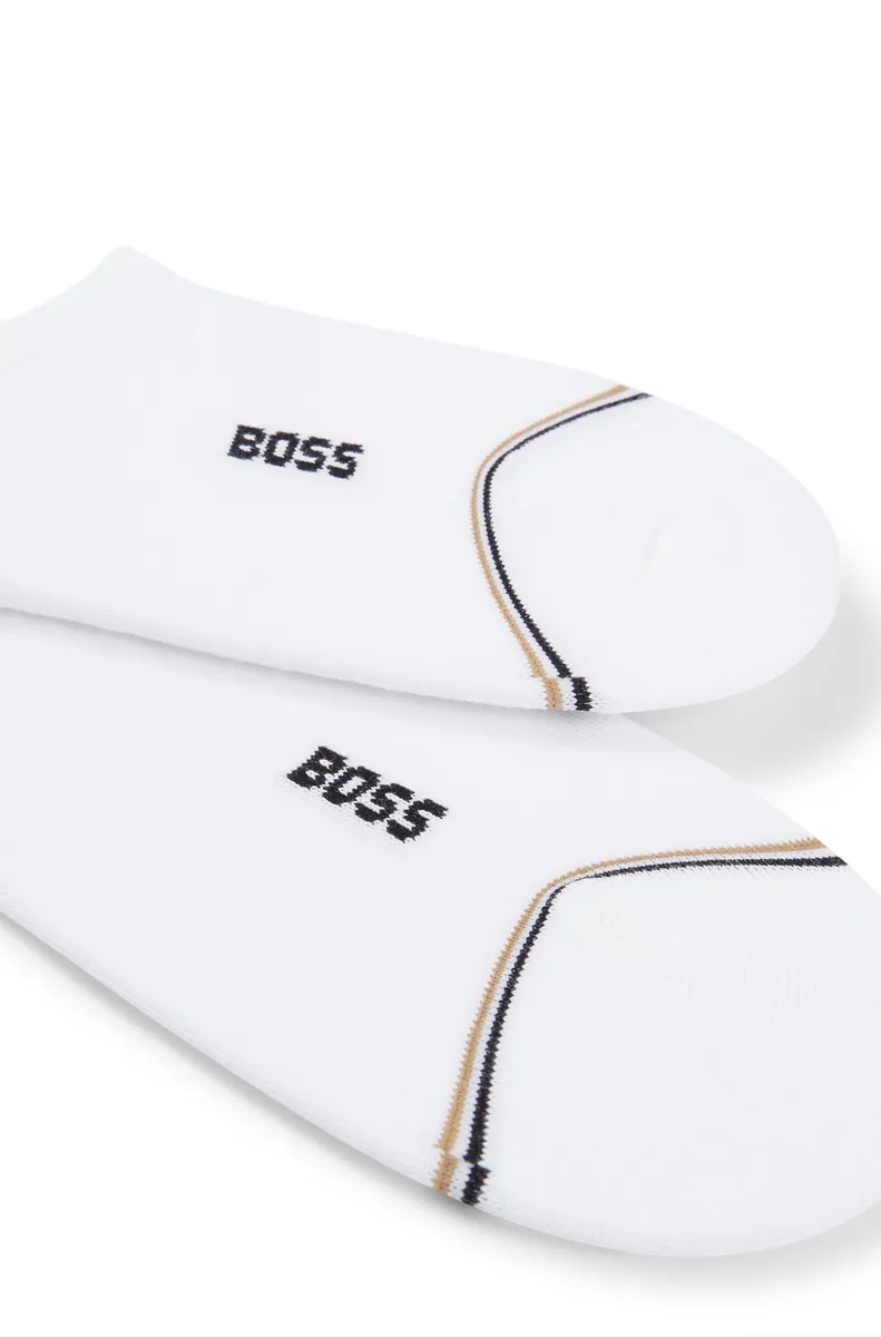 Деловые носки BOSS "2P LC Iconic CC W" (2 пары в упаковке, 2 шт. в упаковке), с вышивкой BOSS, белый — фото 3
